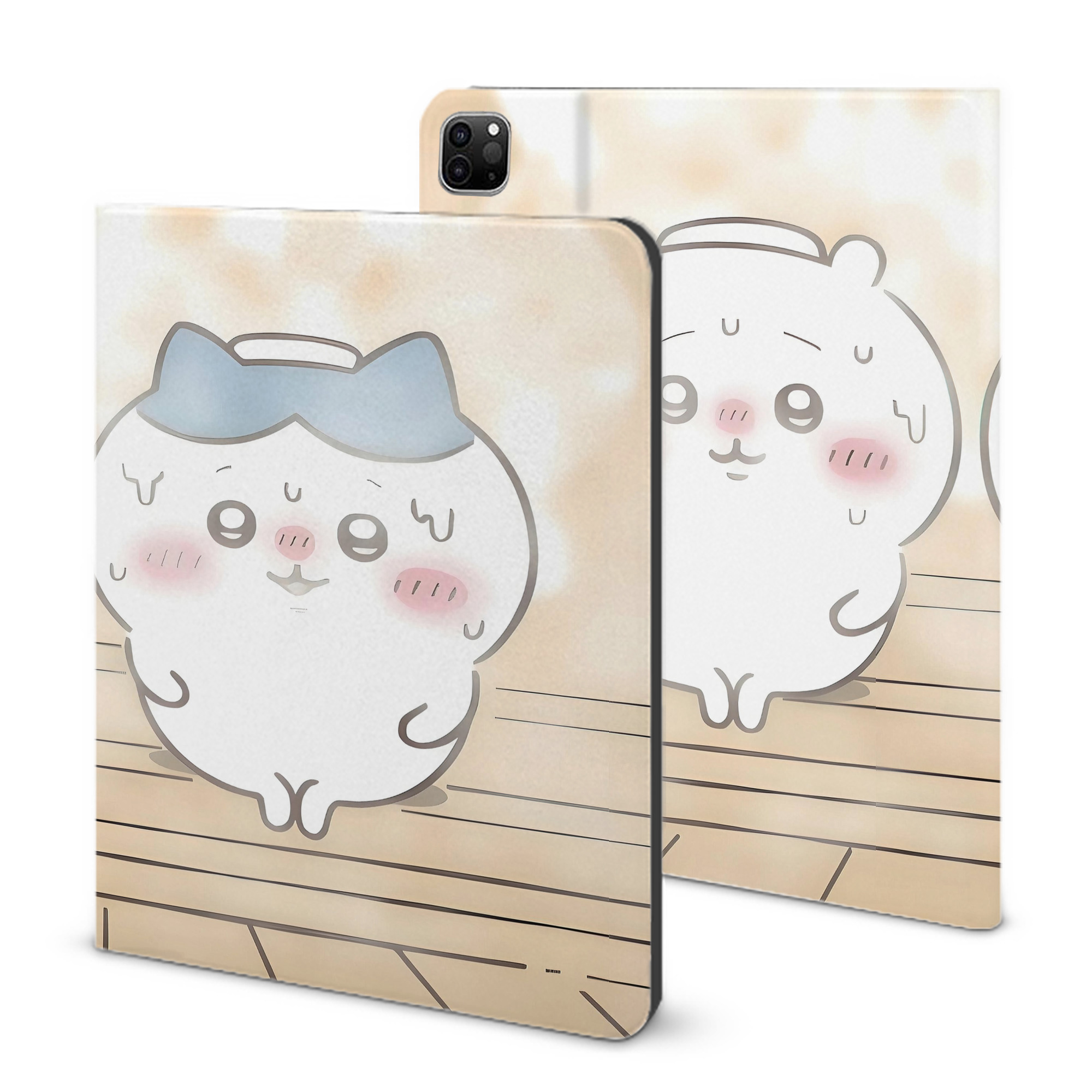 （画像用） ちいかわ Chii-kawa IPad ケース ブック型 PUレザー TPU 耐衝撃 軽量 薄型 ペン収納なし 全面保護 IPad 各モデル対応